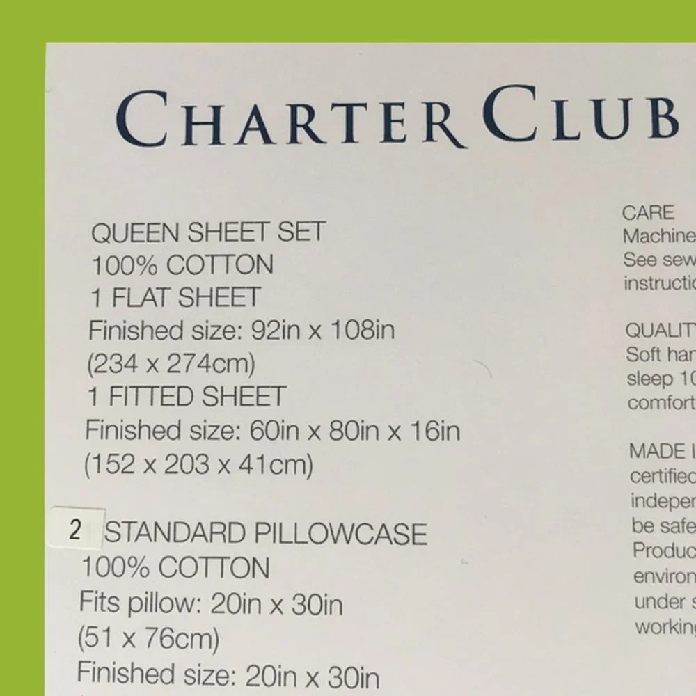 new PURPLE DOTS Charter Club 100% Cotton QUEEN Sheet Set fits 16